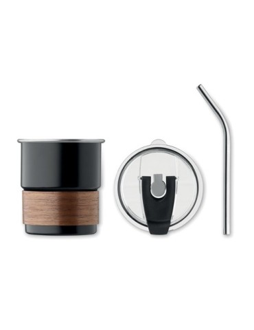 Gobelet publicitaire simple paroi 260 ml MATE Couleurs : noir Matières : acier inoxydable recyclé goodies entreprise design