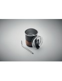 Gobelet publicitaire simple paroi 260 ml MATE Couleurs : noir Matières : acier inoxydable recyclé goodies personnalisé en stock