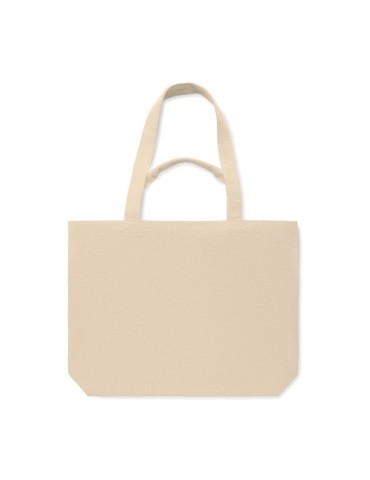 Sac de plage  en toile 320 gr/m² MALDI BEACH Matières : coton recyclé Couleurs : beige impression logo haute qualité