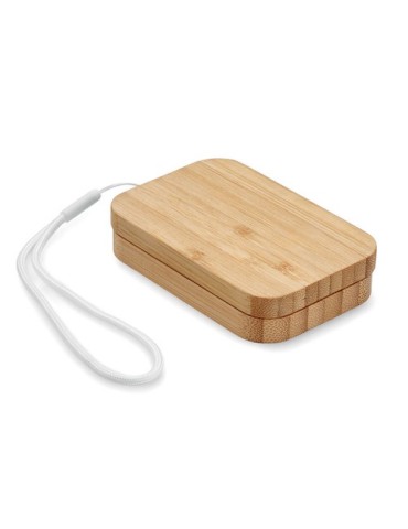 Chargeur sans fil  15W en bambou CHARGOO Matières : bambou Couleurs : bois cadeau entreprise pas cher