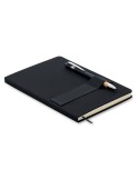Carnet A5 RPET  avec stylo NOTA Matières : papier recyclé Couleurs : noir