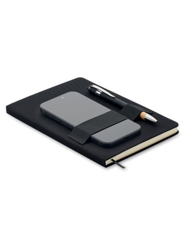 Carnet A5 RPET  avec stylo NOTA Matières : papier recyclé Couleurs : noir 2