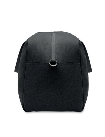 Sac de voyage publicitaire 450 gr/m² en couleur DUFFAS Matières : coton recyclé Couleurs : noir 2