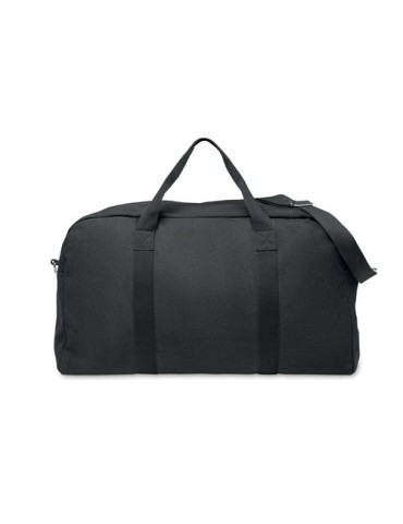 Sac de voyage publicitaire 450 gr/m² en couleur DUFFAS Matières : coton recyclé Couleurs : noir cadeau collaborateur premium