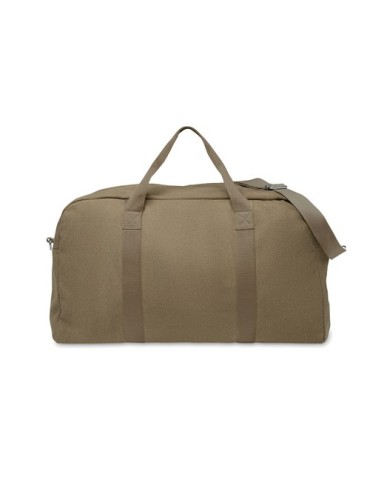 Sac de voyage publicitaire 450 gr/m² en couleur DUFFAS Matières : coton recyclé Couleurs : vert armée goodies entreprise design