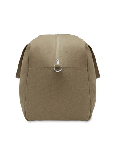 Sac de voyage publicitaire 450 gr/m² en couleur DUFFAS Matières : coton recyclé Couleurs : vert armée cadeau client original