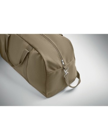 Sac de voyage publicitaire 450 gr/m² en couleur DUFFAS Matières : coton recyclé Couleurs : vert armée objet promo petit budget