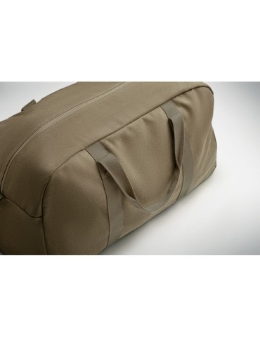 Sac de voyage publicitaire 450 gr/m² en couleur DUFFAS Matières : coton recyclé Couleurs : vert armée cadeau entreprise pas cher