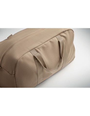 Sac de voyage publicitaire 450 gr/m² en couleur DUFFAS Matières : coton recyclé Couleurs : kaki livraison express 24h 48h