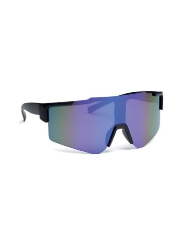 Lunettes de sport miroirs personnalisées SHINE Matières : Polycarbonate (PC) Couleurs : bleu personnalisable avec votre logo
