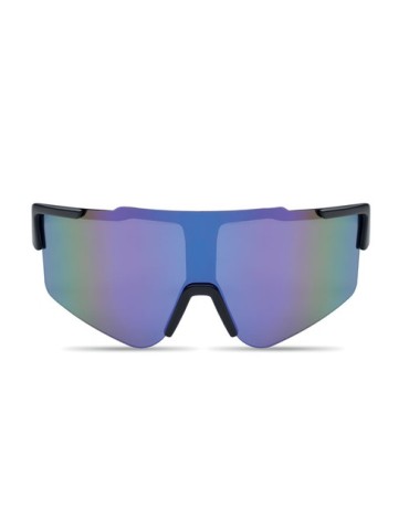 Lunettes de sport miroirs personnalisées SHINE Matières : Polycarbonate (PC) Couleurs : bleu personnalisation rapide en France