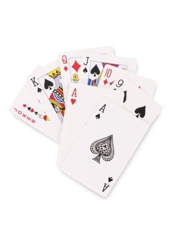 Set de cartes à jouer publicitaire personnalisées PLAYCARD Matières : papier Couleurs : transparent goodies publicitaire événeme