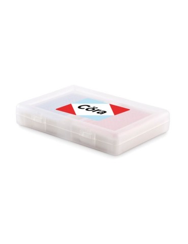 Set de cartes à jouer publicitaire personnalisées PLAYCARD Matières : papier Couleurs : transparent livraison express 24h 48h
