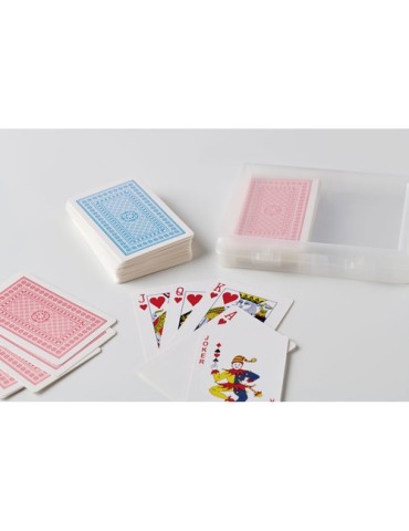 Set de cartes à jouer publicitaire personnalisées PLAYCARD Matières : papier Couleurs : transparent objet promotionnel éco-respo