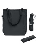 Parapluie 21'' personnalisé et Tote bag  SEATTLE Matières : métal Couleurs : noir cadeau entreprise pas cher