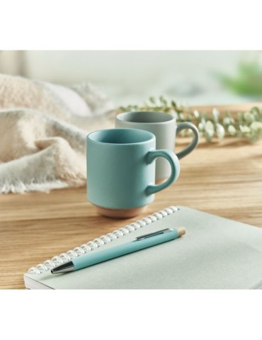 Mug en céramique publicitaire 170 ml - CERACK Matières : grès Couleurs : bleu pétrole personnalisation sur mesure