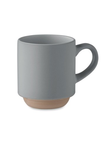 Mug en céramique publicitaire 170 ml - CERACK Matières : grès Couleurs : gris impression haute définition