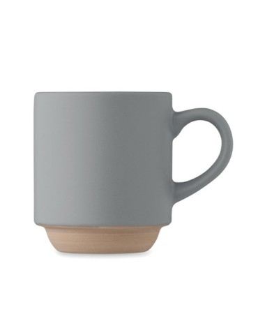 Mug en céramique publicitaire 170 ml - CERACK Matières : grès Couleurs : gris marquage laser ultra précis