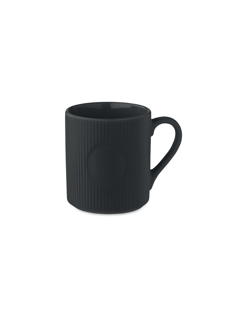Tasse céramique striée 340 ml personnalisée RIBMUG Matières : céramique Couleurs : noir