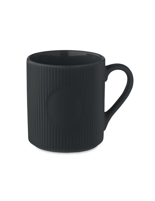Tasse céramique striée 340 ml personnalisée RIBMUG Matières : céramique Couleurs : noir