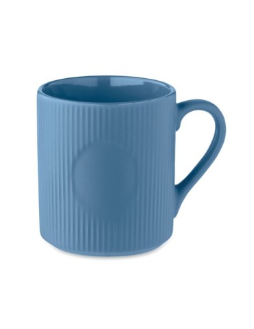 Tasse céramique striée 340 ml personnalisée RIBMUG Matières : céramique Couleurs : bleu goodies publicitaire événementiel
