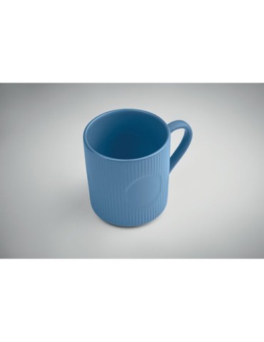 Tasse céramique striée 340 ml personnalisée RIBMUG Matières : céramique Couleurs : bleu personnalisation rapide en France