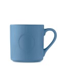 Tasse céramique striée 340 ml personnalisée RIBMUG Matières : céramique Couleurs : bleu objet publicitaire robuste