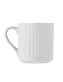Tasse céramique striée 340 ml personnalisée RIBMUG Matières : céramique Couleurs : blanc marquage laser ultra précis