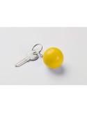 Porte-clés boule en PU personnalisé CIRKELY Matières : PU Couleurs : jaune objet promotionnel éco-responsable