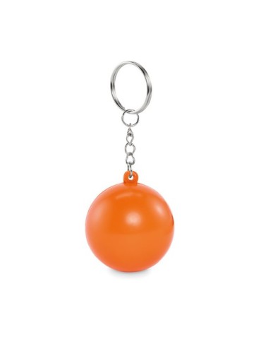 Porte-clés boule en PU personnalisé CIRKELY Matières : PU Couleurs : orange impression haute définition
