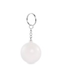 Porte-clés boule en PU personnalisé CIRKELY Matières : PU Couleurs : blanc goodies publicitaire événementiel