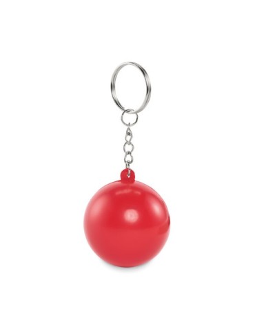 Porte-clés boule en PU personnalisé CIRKELY Matières : PU Couleurs : rouge cadeau entreprise pas cher