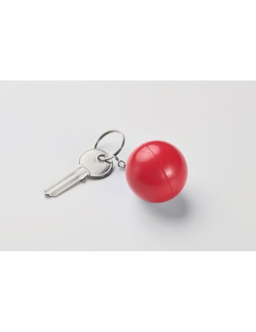 Porte-clés boule en PU personnalisé CIRKELY Matières : PU Couleurs : rouge livraison express 24h 48h