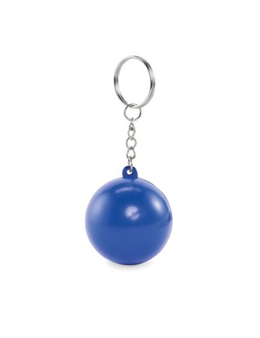 Porte-clés boule en PU personnalisé CIRKELY Matières : PU Couleurs : bleu personnalisable avec votre logo