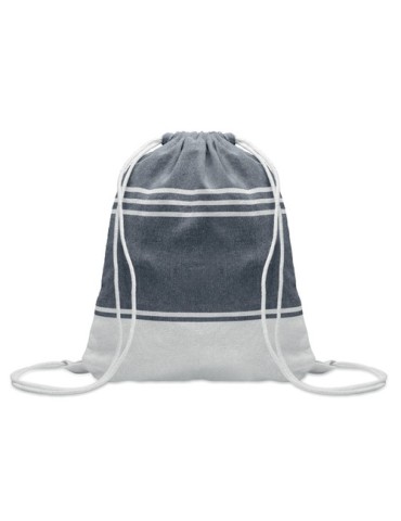 Fouta  et sac assorti personnalisé HAMMA Matières : coton Couleurs : bleu goodies entreprise design