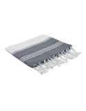 Fouta  et sac assorti personnalisé HAMMA Matières : coton Couleurs : bleu goodies personnalisé en stock