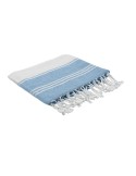 Fouta  et sac assorti personnalisé HAMMA Matières : coton Couleurs : turquoise goodies publicitaire durable