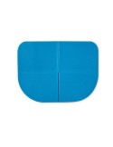 Coussin pliable de siège publicitaire FALTBAR Matières : polyéthylène (PE) Couleurs : bleu bébé impression haute définition