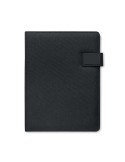 Conférencier A4  avec chargeur sans fil BURGUS Matières : papier Couleurs : noir personnalisable avec votre logo