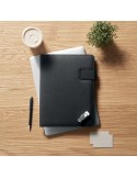 Conférencier A4  avec chargeur sans fil BURGUS Matières : papier Couleurs : noir livraison express 24h 48h