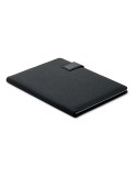 Conférencier A4  avec chargeur sans fil BURGUS Matières : papier Couleurs : noir cadeau collaborateur premium