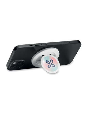 Support magnétique publicitaire pour téléphone ABLE Matières : ABS recyclé Couleurs : blanc personnalisation rapide en France