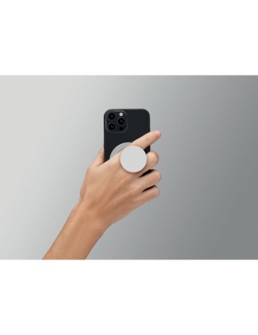 Support magnétique publicitaire pour téléphone ABLE Matières : ABS recyclé Couleurs : blanc goodies entreprise design