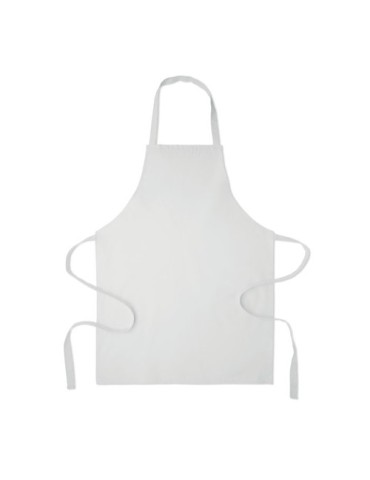 Tablier  en coton recyclé - SOUS COLOUR Matières : coton recyclé Couleurs : blanc personnalisable avec votre logo