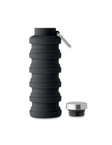 Bouteille pliable  500ml KOLAPSI Matières : silicone Couleurs : noir objet promotionnel éco-responsable