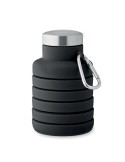 Bouteille pliable  500ml KOLAPSI Matières : silicone Couleurs : noir goodies personnalisé en stock