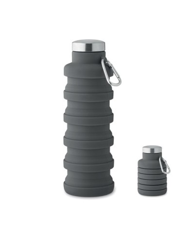 Bouteille pliable  500ml KOLAPSI Matières : silicone Couleurs : pierre personnalisable avec votre logo