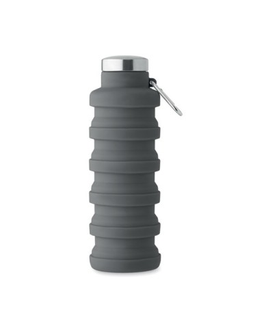 Bouteille pliable  500ml KOLAPSI Matières : silicone Couleurs : pierre impression haute définition