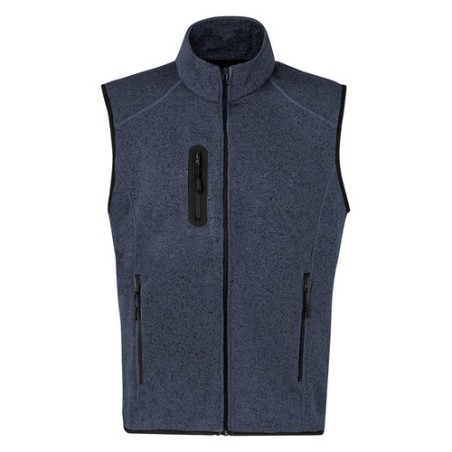 Gilet Personnalisé Bicolore Confortable et Stylé Anderson pas cher Matières : polaire Taille textile : L Couleurs : bleu marine 