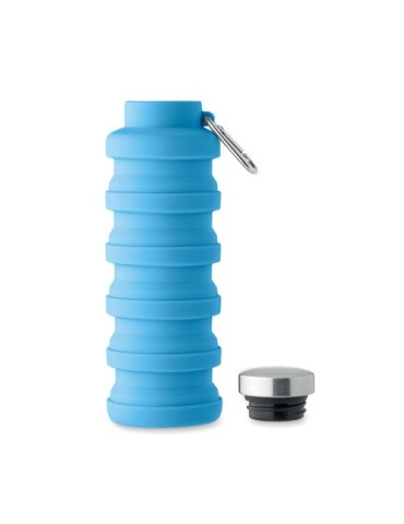 Bouteille pliable  500ml KOLAPSI Matières : silicone Couleurs : bleu bébé livraison express 24h 48h